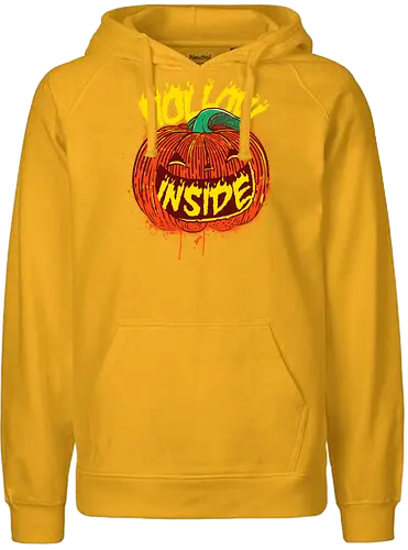 Hollow Inside - Helloween, pumpkin, kürbis, Hollow, halloween - Fairtrade Hoodie