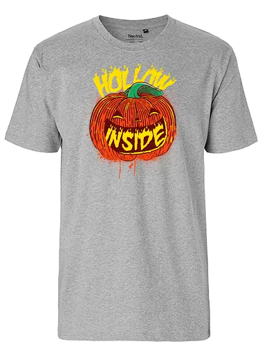 Hollow Inside - Helloween, pumpkin, kürbis, Hollow, halloween - Fairtrade T-Shirt