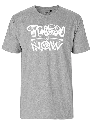 Then & Now - food, essen, Gesundes Essen, fun, retro, damals, hlthy - Fairtrade T-Shirt