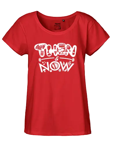 Then & Now - food, essen, Gesundes Essen, fun, retro, damals, hlthy - Fairtrade Girl Shirt