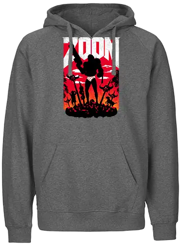 Zoom Slayer - zoom, Video Call, fun, meme, mashup, gaming, slayer - Fairtrade Hoodie