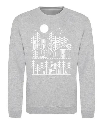 Wild Nature - wild, nature, Cabin, hutte, camping, outdoor - Sweatshirt