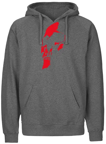 Red Skull - skull, Red Skull, Skull in red, art, Morbid, Morbide, goth - Fairtrade Hoodie