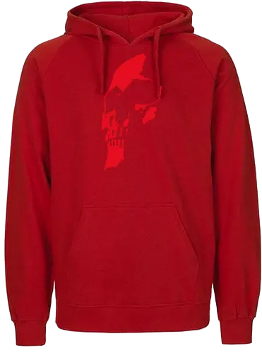 Red Skull - skull, Red Skull, Skull in red, art, Morbid, Morbide, goth - Fairtrade Hoodie