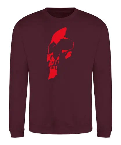 Red Skull - skull, Red Skull, Skull in red, art, Morbid, Morbide, goth - Sweatshirt
