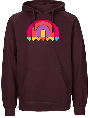 Rainbow Loves - rainbow, colour, Lgbtq, lgbt, love, Love all - Fairtrade Hoodie