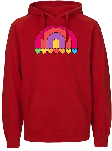 Rainbow Loves - rainbow, colour, Lgbtq, lgbt, love, Love all - Fairtrade Hoodie