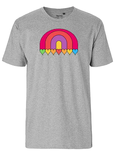 Rainbow Loves - rainbow, colour, Lgbtq, lgbt, love, Love all - Fairtrade T-Shirt