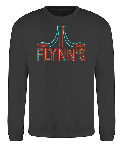 Flynns Place - movie, retro, neon, Flynn, arcade, film, video game - Sweatshirt