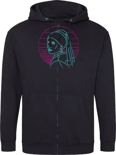 Girl with a neon rring