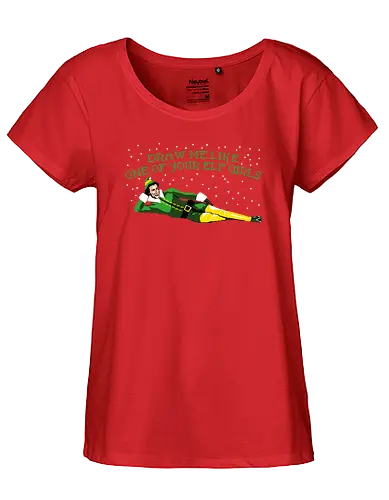 Draw Me Elf - elf, Buddy, christmas, draw me, meme - Fairtrade Girl Shirt