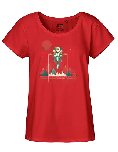 Retro Gunship - space opera, book, bounty hunter, space, scifi - Fairtrade Girl Shirt