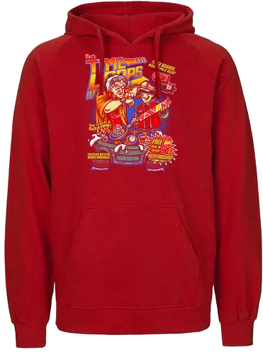 Time Loops - hoverboard, future, back, timetravel, doc, brown, marty, müsli, cerl, brkfast - Fairtrade Hoodie