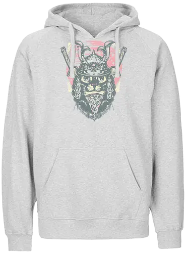 Samurai Pizza Cat - pizza, essen, samurai, katze, cat, neko, japan, food, t - Fairtrade Hoodie