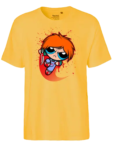 Powerchuck - powerpuff, girls, chuck, chucky, doll, puppe, toy, zeichentrick, comic - Fairtrade T-Shirt