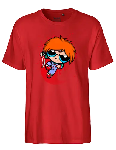Powerchuck - powerpuff, girls, chuck, chucky, doll, puppe, toy, zeichentrick, comic - Fairtrade T-Shirt