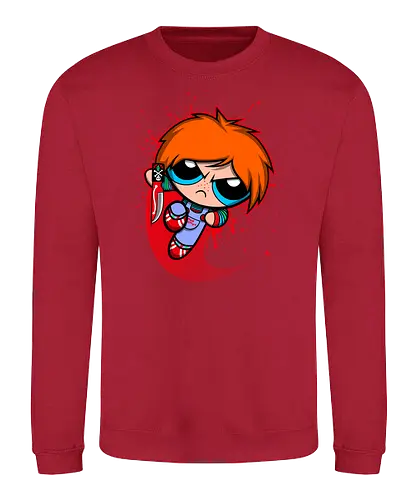 Powerchuck - powerpuff, girls, chuck, chucky, doll, puppe, toy, zeichentrick, comic - Sweatshirt