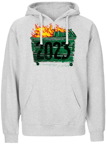 Dumpster Fire 2023 - 2023, dumpster, dumpster fire - Fairtrade Hoodie
