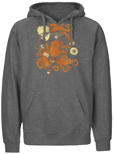Nine Tails - shipuuden, ninja, fox, kyubi, anime, manga - Fairtrade Hoodie