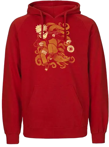 Nine Tails - shipuuden, ninja, fox, kyubi, anime, manga - Fairtrade Hoodie
