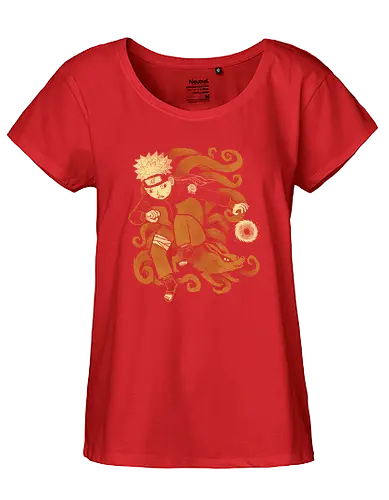 Nine Tails - shipuuden, ninja, fox, kyubi, anime, manga - Fairtrade Girl Shirt