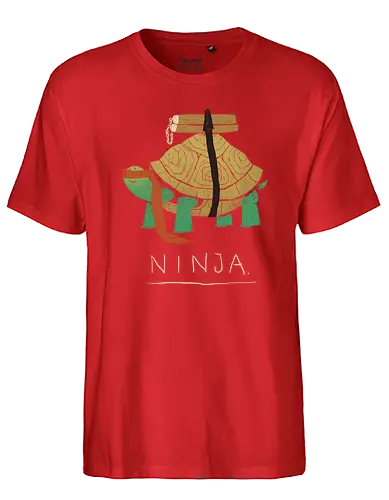 Ninja orange - ninja, turtle, fun, serie, comic, 90s, 80s, mashup, drawing - Fairtrade T-Shirt