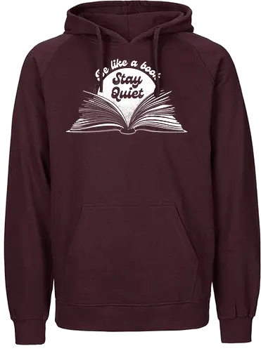 Be like a book - buch, book, leise - Fairtrade Hoodie