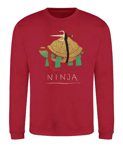 Ninja red - ninja, turtle, fun, serie, comic, 90s, 80s, mashup, drawing - Sweatshirt