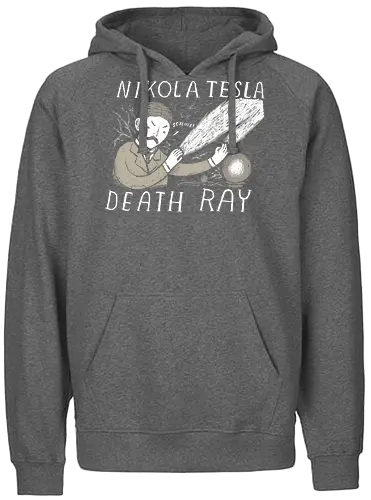 Tesla Death Ray - nicola tesla, science, tesla, wissenschaft, inventor, death ray - Fairtrade Hoodie