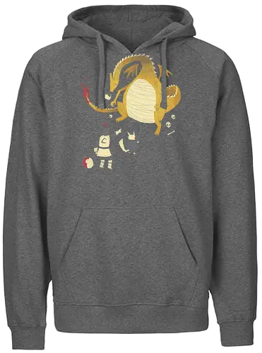 Ye hath to catcheth them all - pocket, medieval, monster, knight, mashup, satire, parody, parodie - Fairtrade Hoodie