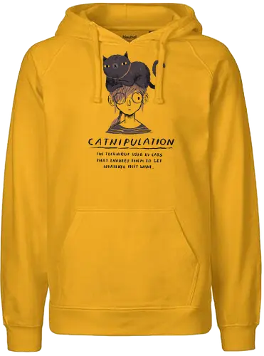 Catnipulation - cat, katze, manipulation, catperson, catlady - Fairtrade Hoodie