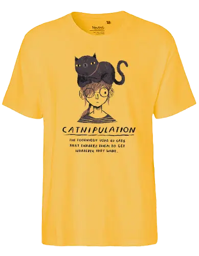 Catnipulation - cat, katze, manipulation, catperson, catlady - Fairtrade T-Shirt