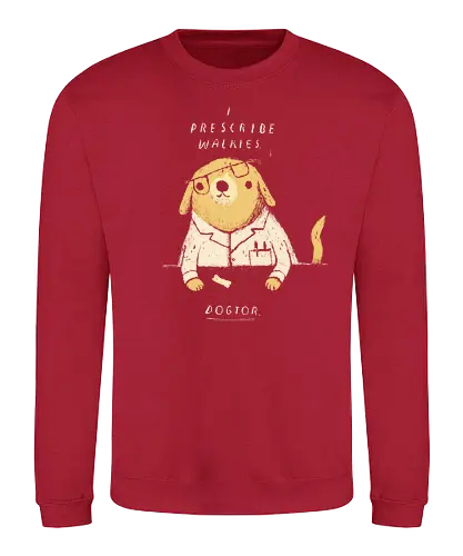 Dogtor - dog, dogtor, doggo, doctor, walkies, walk, doktor, arzt, hund - Sweatshirt