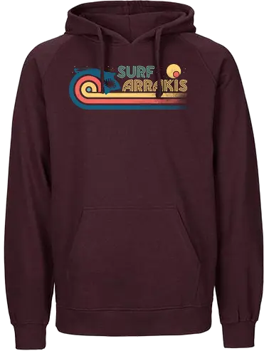 Surfs Up - Surf, dune, arrakis, retro, Sandworm - Fairtrade Hoodie