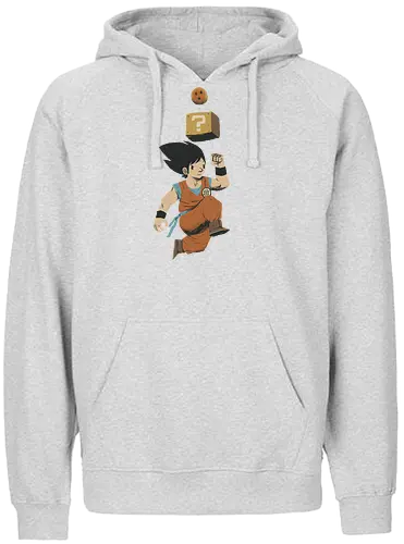 Power Up! - goku, son, anime, manga, dbz, balls, mario, power up, level up, games, gaming, videogames - Fairtrade Hoodie
