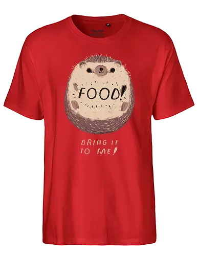 Bring me Food! - igel, hedgehog, cute, animal, food, essen, hunger, hungry - Fairtrade T-Shirt