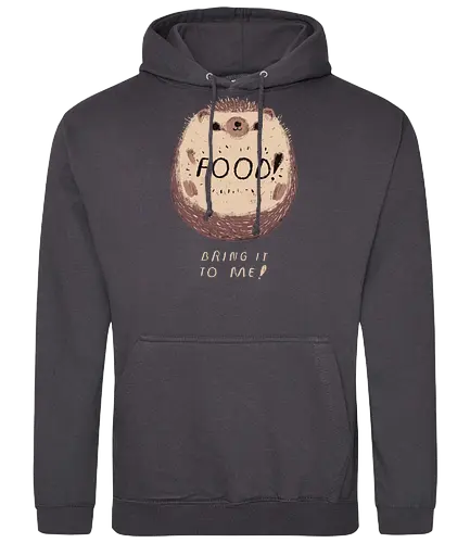 Bring me Food! - igel, hedgehog, cute, animal, food, essen, hunger, hungry - Standard Hoodie