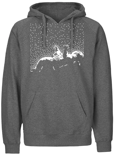 Space Dreams - astronaut, pixel - Fairtrade Hoodie