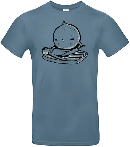 Sad Onion - sadgetable, sad, traurig, weinen, onion, zwiebel, schneiden, human, mensch, gemüse, veggie - Standard T-Shirt
