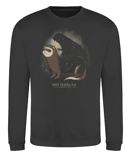nosferretu - nosferatu, vampir, ferret, frettchen, cute, romania, rumänien, dracula, vampire - Sweatshirt