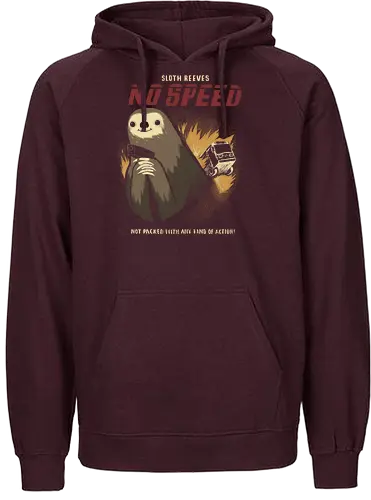 no speed - faultier, sloth, speed, mashup, movie, action, animal, cute, tense, spannung, knu reeves - Fairtrade Hoodie