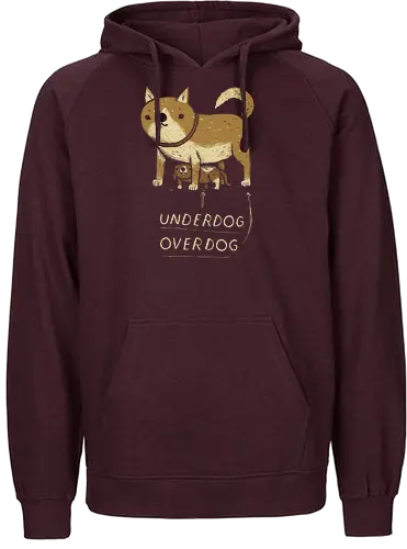 Under Dog - underdog, overdog, dog, hund, unterlegen, schwach, cute, animal, Witz - Fairtrade Hoodie