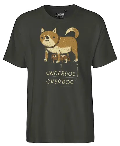 Under Dog - underdog, overdog, dog, hund, unterlegen, schwach, cute, animal, Witz - Fairtrade T-Shirt