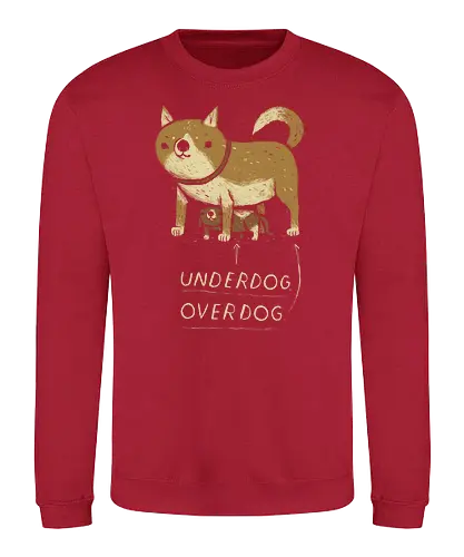 Under Dog - underdog, overdog, dog, hund, unterlegen, schwach, cute, animal, Witz - Sweatshirt