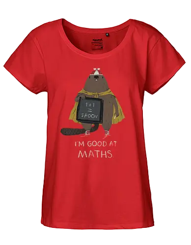 Maths - maths, mathe, biber, 1+1, school, schule, spoon, bver - Fairtrade Girl Shirt
