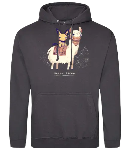 Machu Pichu - machu picchu, pocket, monster, llama, Alpaka, alpaca, lama - Standard Hoodie