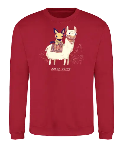 Machu Pichu - machu picchu, pocket, monster, llama, Alpaka, alpaca, lama - Sweatshirt