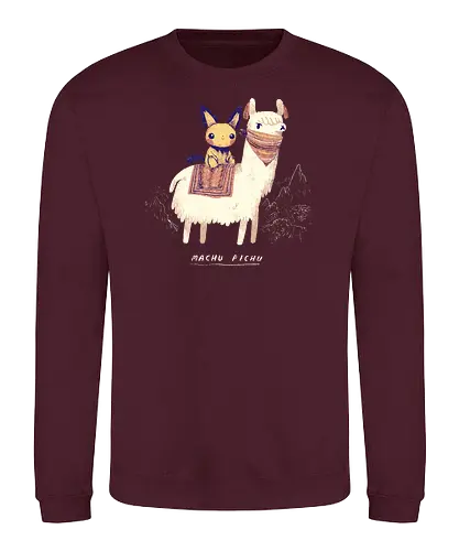 Machu Pichu - machu picchu, pocket, monster, llama, Alpaka, alpaca, lama - Sweatshirt
