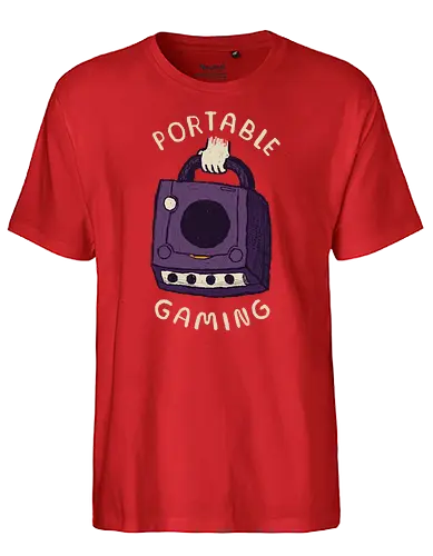 Portable Gaming - Portable, gaming, handheld, console, consolegaming - Fairtrade T-Shirt