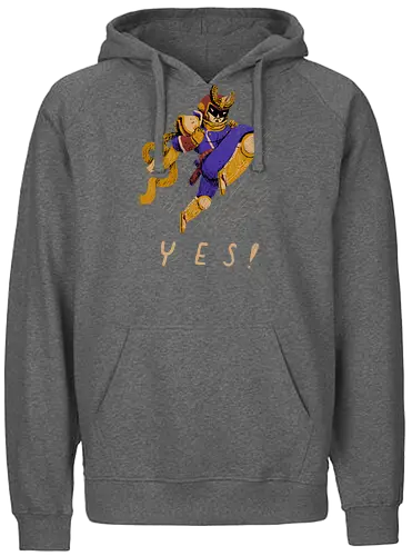 Falcon Yes! - falcon, punch, yes, captain, gaming - Fairtrade Hoodie